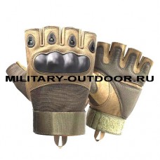 Anbison Protected Half Finger Tactical Gloves Tan